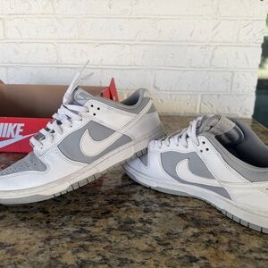 Nike White and Gray Athletic Shoes